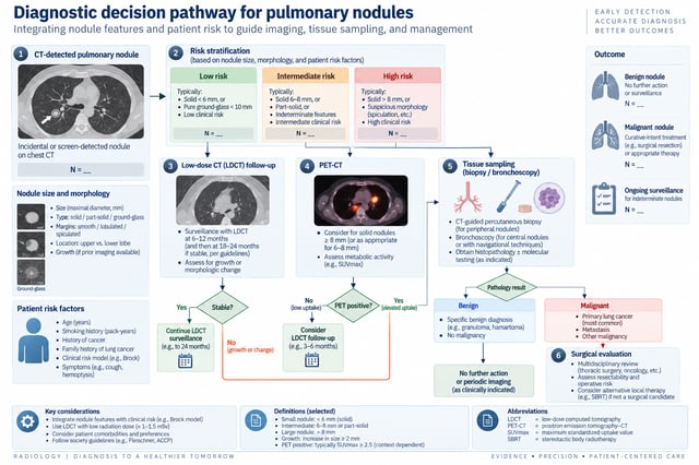 Diagnostic decision pathway for pulmonary nodules
