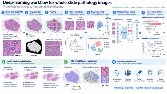 Deep-learning workflow for whole-slide pathology images
