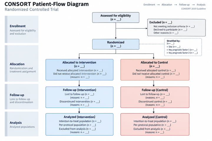 CONSORT patient-flow diagram for a randomized controlled trial