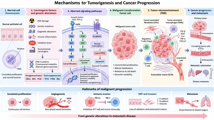 Single-cell multi-omics overview of tumor heterogeneity